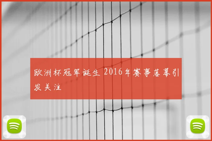 欧洲杯冠军诞生 2016年赛事落幕引发关注